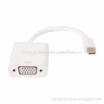 Mini DisplayPort to VGA Adapter, Supports Up to 1080p, 1920 x 1200 Reduced Blanking Video Resolution